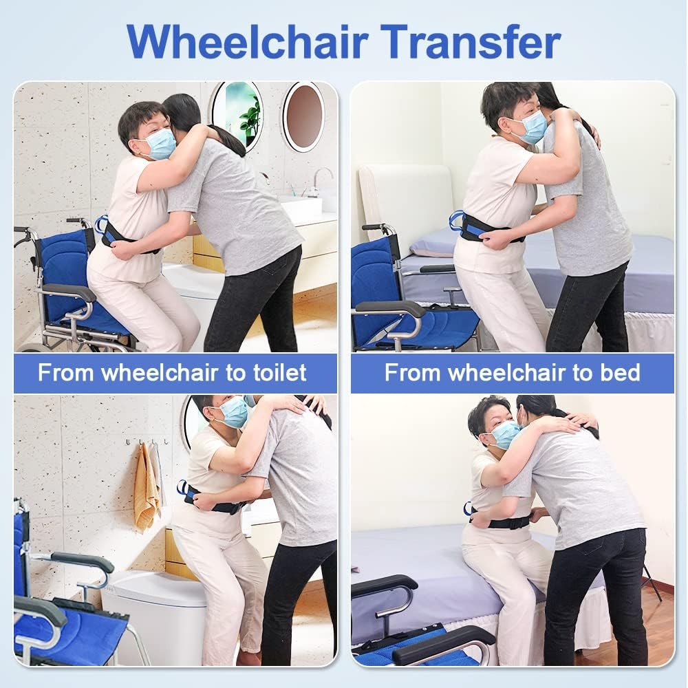 Gait Belts Transfer Belts for Seniors Physical Therapy with Handles Safety Gait Belt for Lifting Elderly Fall Prevention Devices Medical Walking Belt for Home Care, Patients Standing Assist image number 4