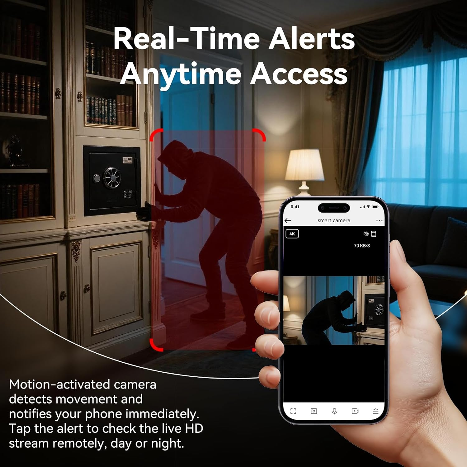 Sp/Y Camera Clock- Wireless Hi/Dden Camera with 4K HD Video and Audio Recording, Na/Nny Cam with Night Vision, Motion Detection, Local&Cloud Storage, Remote View, Mi/Ni Camera for Home image number 1