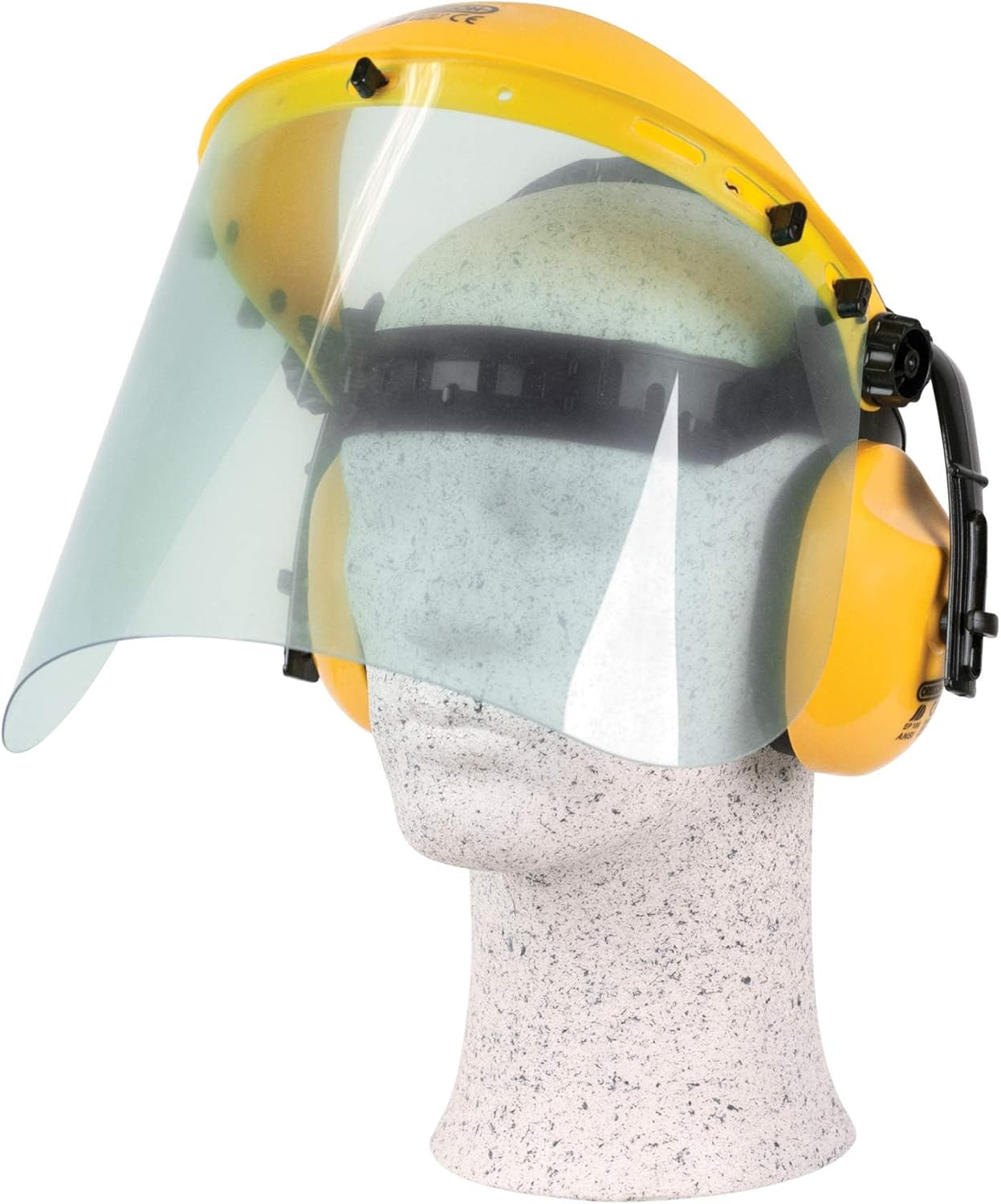 Oregon Browguard, Ear Protection & Clear Visor Combination PPE, Adjustable Safety Face Shield with Noise Cancelling Ear Muffs Attached to a Head Guard, for Forestry, Gardening, Loggers, DIY, One Size image number 1