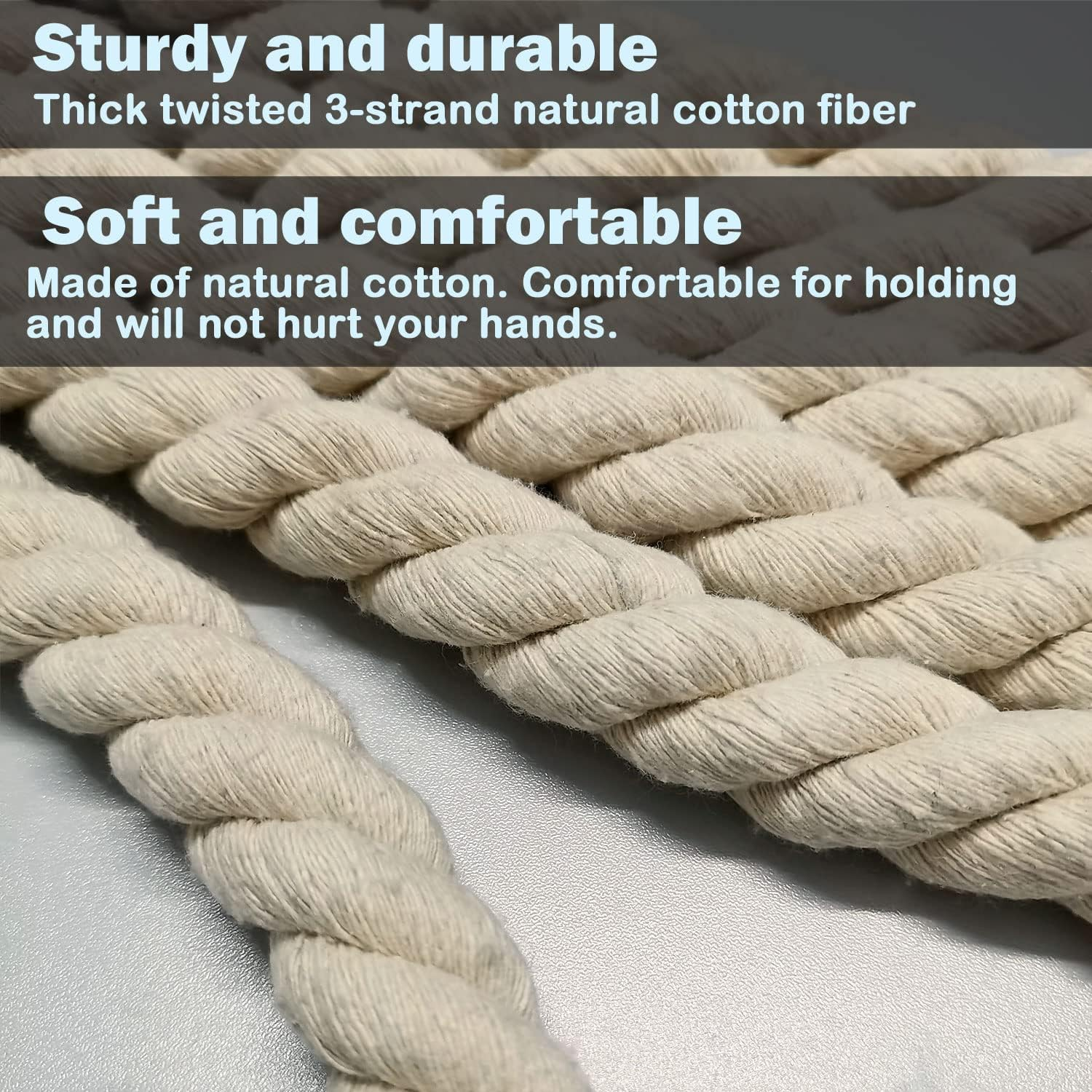 35Ft Tug of War Rope Field Day Family Reunion Tug Rope Natural Cotton Tug of War Rope for Kids and Adults, Summer Campe, Yard Games, Outdoor Camping Picnic Games, Team Building image number 5