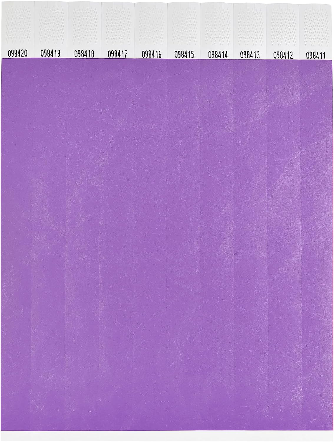 100 Purple Tyvek Wristbands 19Mm with Tape Closure Waterproof ID Bands Age Proof Security for Events image number 1