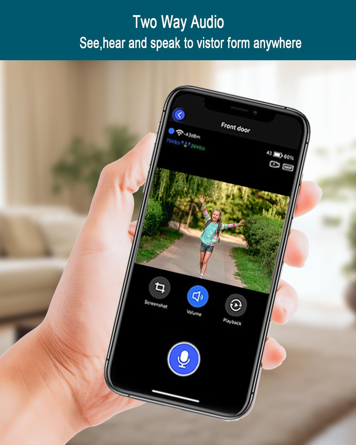 Doorbell Camera Wireless 2K, Video Doorbell with Chime,Cloud Storage,Human Motion Detection, Real Time,2-Way Audio, Night Vision, IP65, 166&deg;Wide Angle image number 1