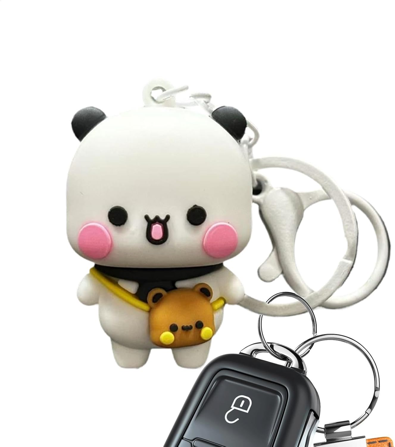 Nybhyjka Cute Bear Keychain, Bear Keychain | Cartoon Key Charm Backpack Pendant | Bag Decoration Pendant Bear Key Chain Key Accessories for Bag, Handbag, Bag - Other image number 5
