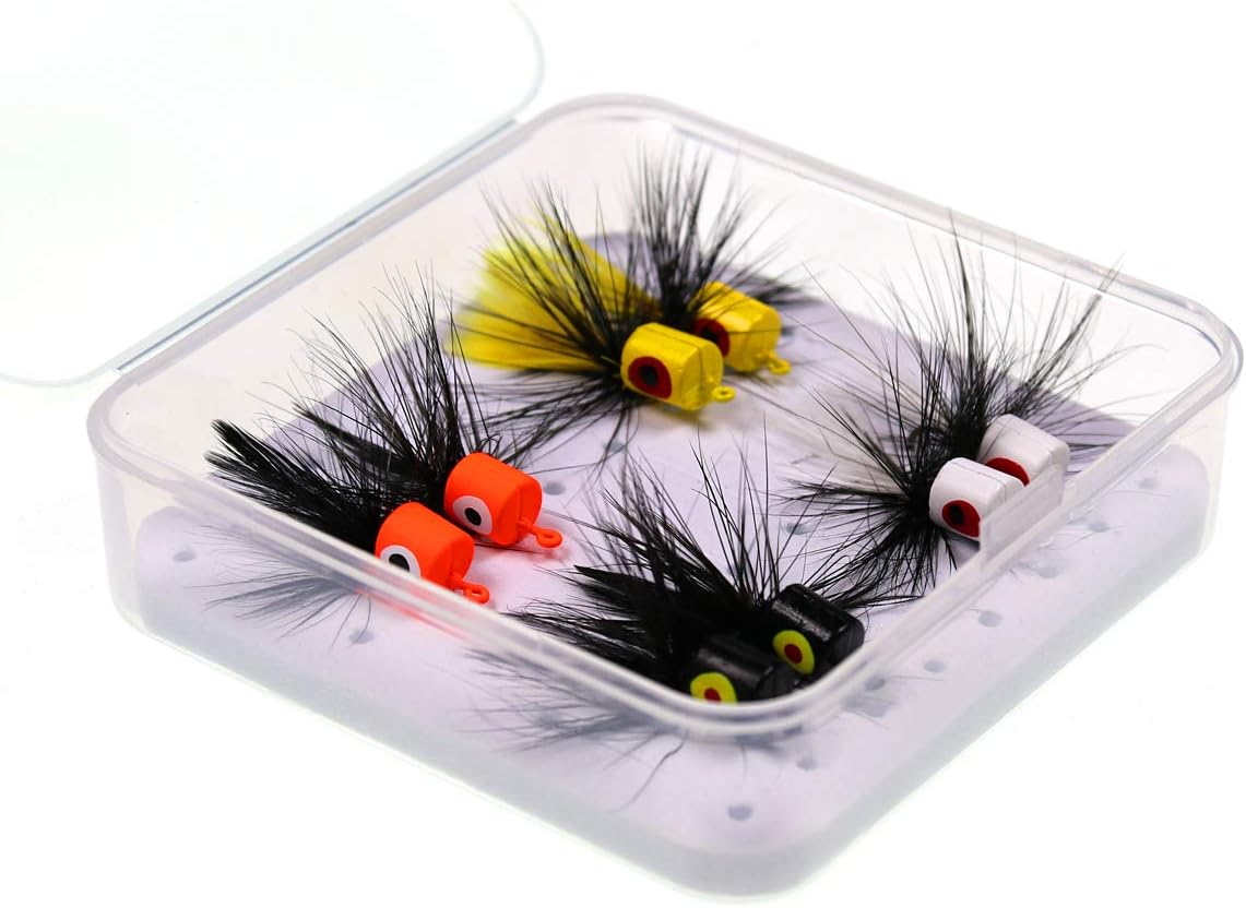 Greatfishing Super Sturdy Realistic Nymph Scud Flies, Popper Flies for Trout Nymph Beadhead Fishing Wet Assortment Flies Bug Worm Scud Looking