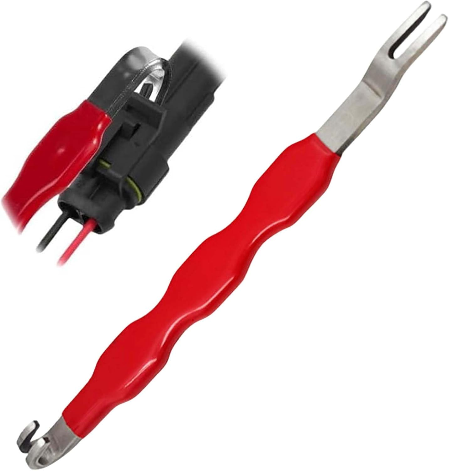 Automotive Electrical Connector Removal Tool - Dual-End Wiring Harness Release Pick with Insulated Non-Slip Handle for Secure Circuit Disconnection Universal Remover Tools for Car Truck System image number 4