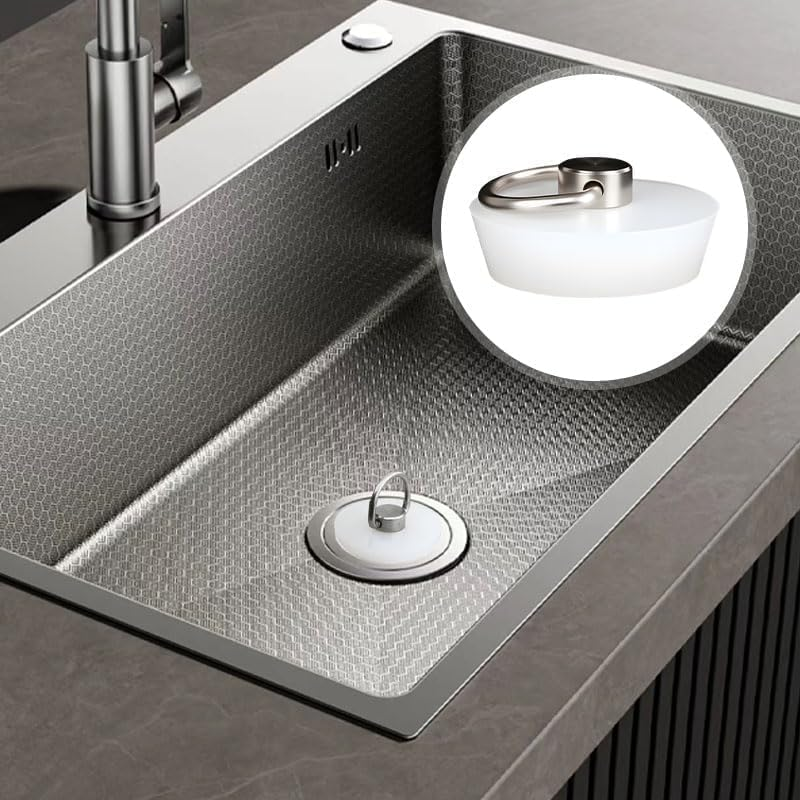 White Drain Stoppers, Bath Sink Plug (28Mm) image number 3