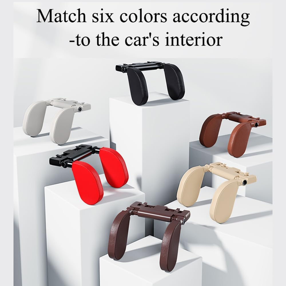 GUYOS Car Headrest Pillow Memory Foam Head Neck Support Pillow Height & Width Adjustable Sleeping Headrest with Hook for Kids and Adults image number 6