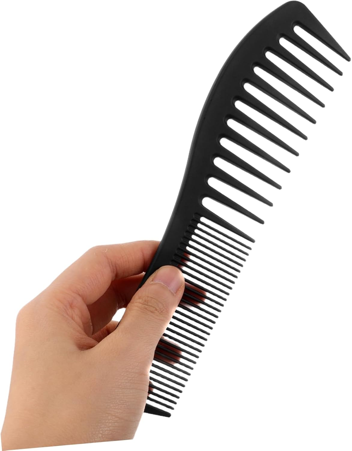 GOOHOCHY 6Pcs Dual Sided Wide Tooth Barber Combs for Men and Women Fish Shaped Grip Detangling and Styling Tools for Blow Drying Heat Resistant Smooth Knot Hair Care image number 4