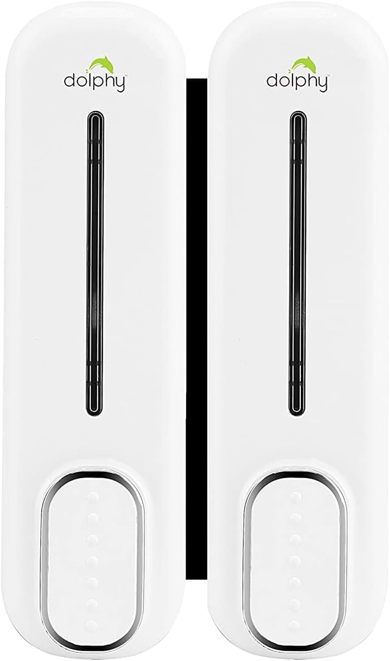 Dolphy 1000ML Liquid Soap Dispenser &ndash; Black, Wall Mounted, Durable & Rust-Resistant, Easy Refill, Ideal for Bathroom, Kitchen, Hotel and Commercial Use