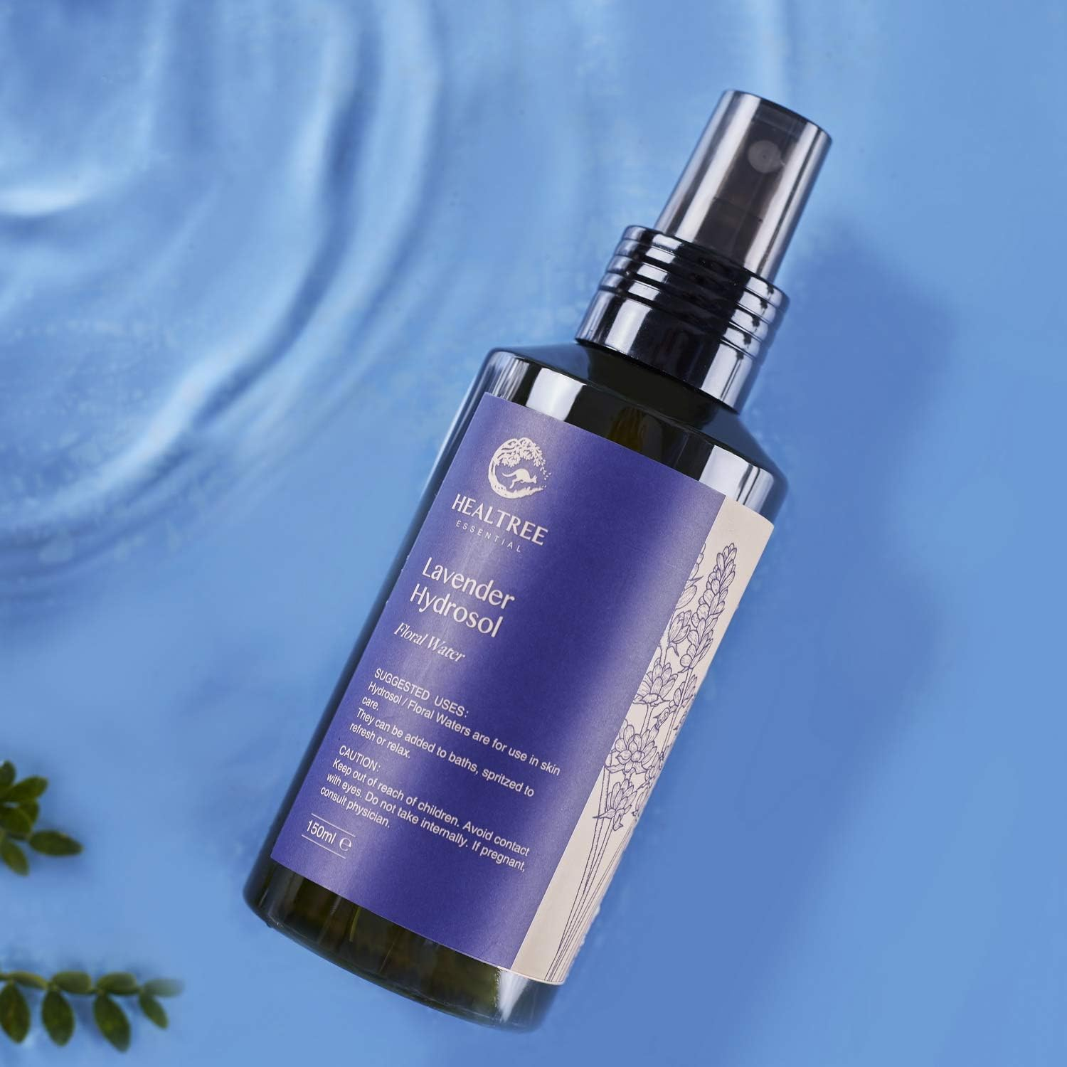 HEALTREE Lavender Floral Water - Face and Body Mist for Dry Skin, Spray Bottle 150Ml image number 1
