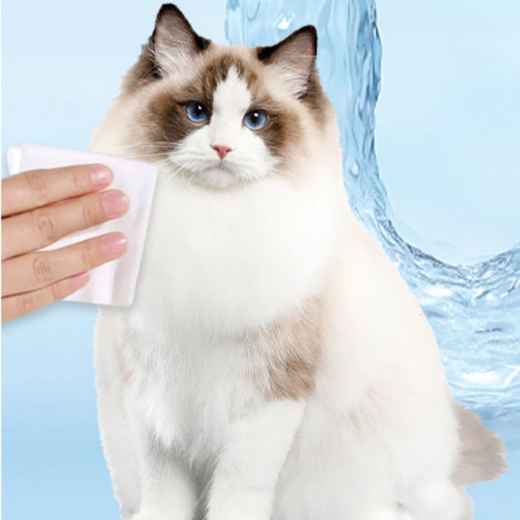 Mumoo Bear Dog Wipes for Pets Cats-100 Count All Purpose Unscented Wet Wipes for Paw Butt Cleaning,Grooming,Alcoholfree,Vitamin E,Ph Balanced, 100% Natural