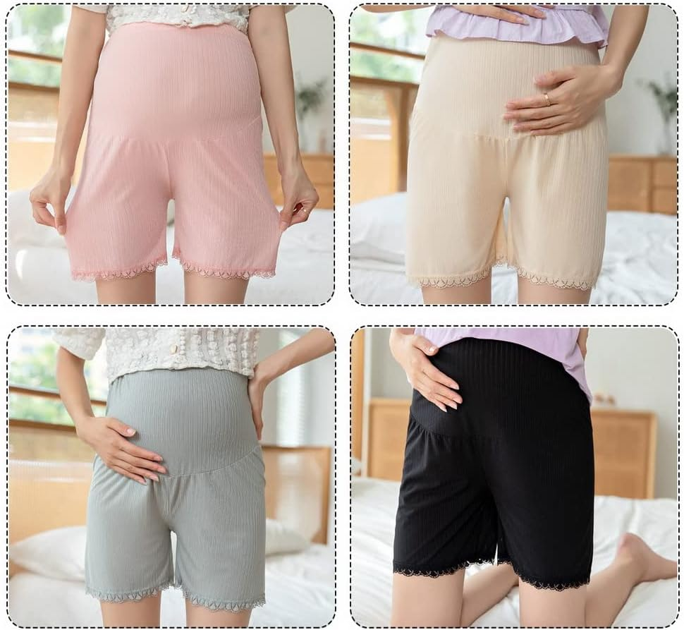 Underwear, Knickers Pregnant Pants under Skirt, Women Boxer Knickers under Dress Adjustable Loose Lingerie Underwear 4 Pack image number 6