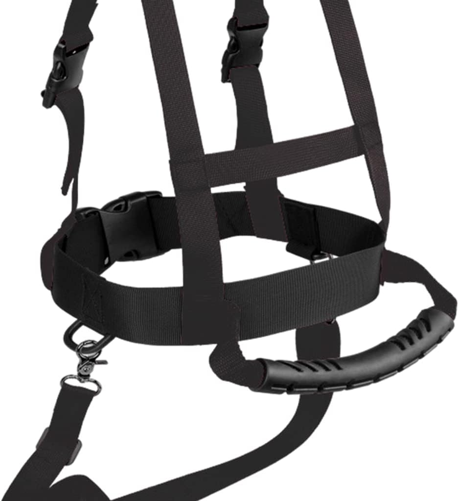 Kids Ski Harness with Long Ski Leash, Back Gripper & Wedge Clip - Helping Kids Learn - Black image number 6