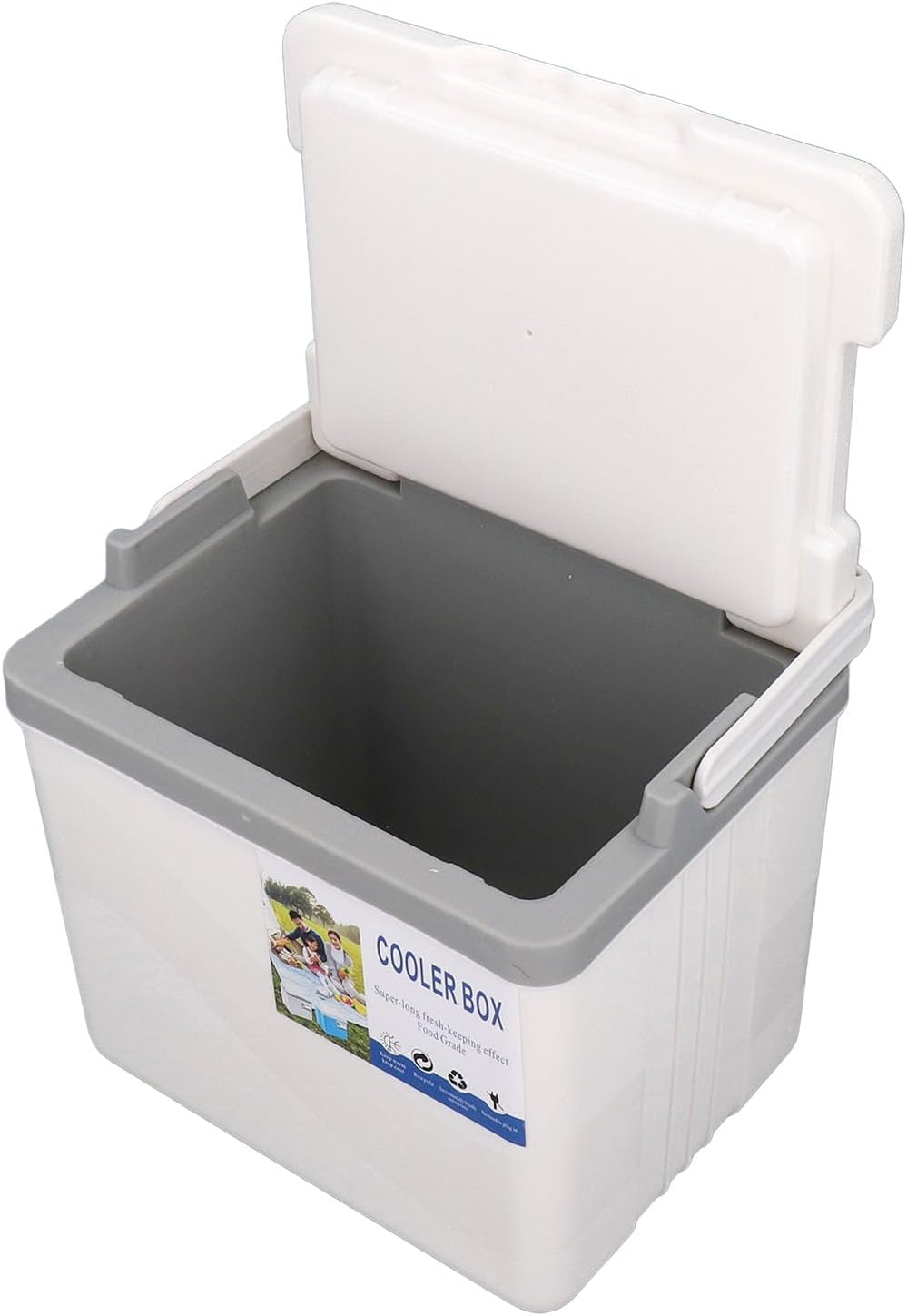 6L Portable Cooler Box Large Capacity, Drink Cool Insulated Hard Cooler Case with Sturdy Handles for Outdoor Fishing Picnic Camping