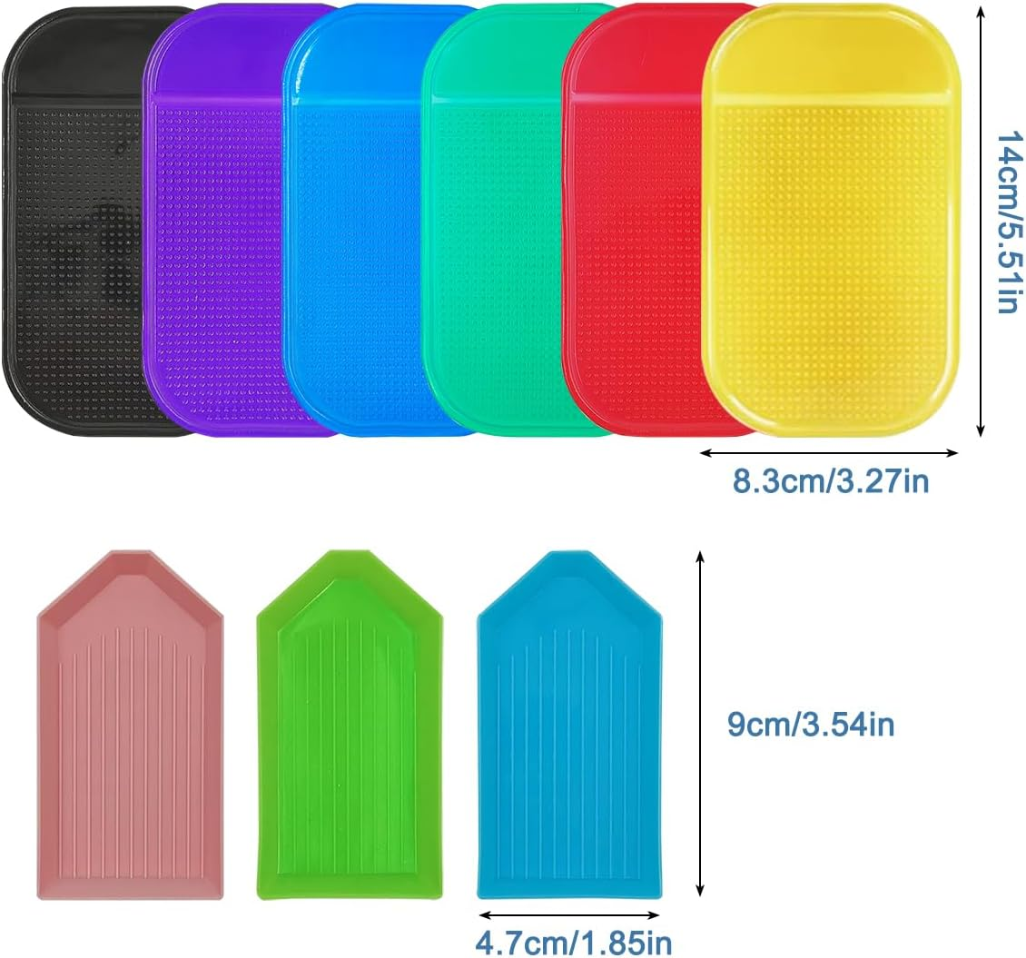 AIFUDA 33 Pcs Diamond Paintings Accessories and Tools, Different Size Diamond Trays, Anti-Slip Tools Sticky Mat and Diamond Paintings Release Paper for Diamond Art Paintings image number 6