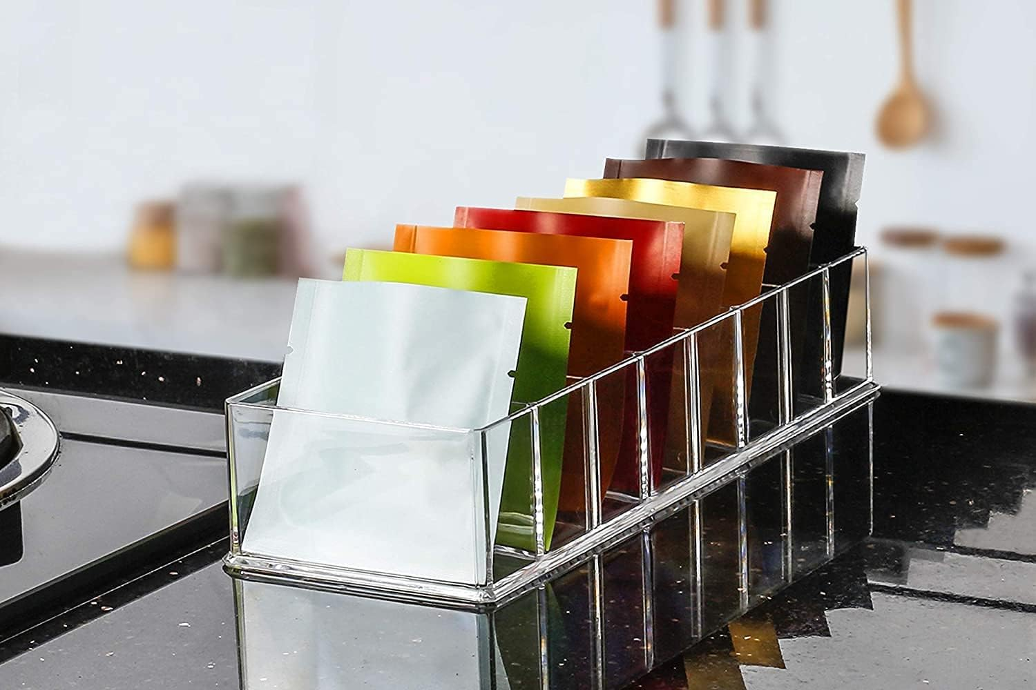 Grestar 2 Pack Detachable Makeup Organizer, 8 Compartments Acrylic Cosmetic Storage Jewelry Display Boxes, Clear Drawer Organizers Case for Dresser Vanity Bathroom Kitchen image number 3