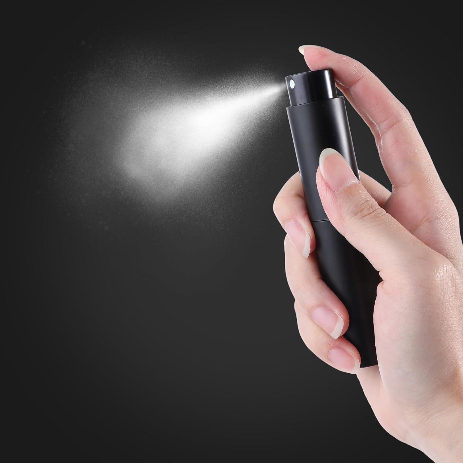 6Pcs Perfume Atomiser + 12 Pcs Accessories, 10Ml/Ea Travel Perfume Atomizer Refillable Spray Bottle, Pocket Perfume Dispenser, Empty Mini Size Spray Bottle, Leakproof Portable Perfume Sprayer (Black) image number 1