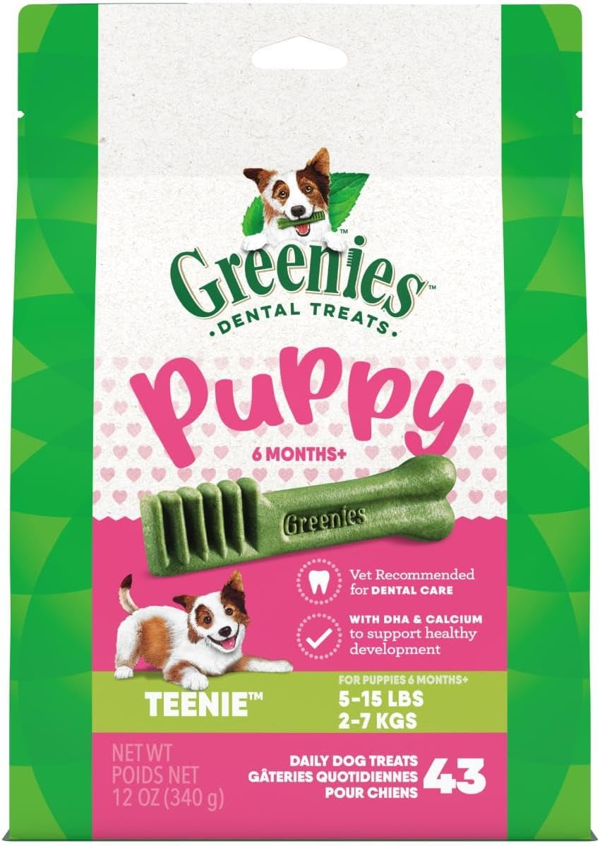 Greenies Puppy Dental Dog Treats Original Teenie 340G Bag image number 6