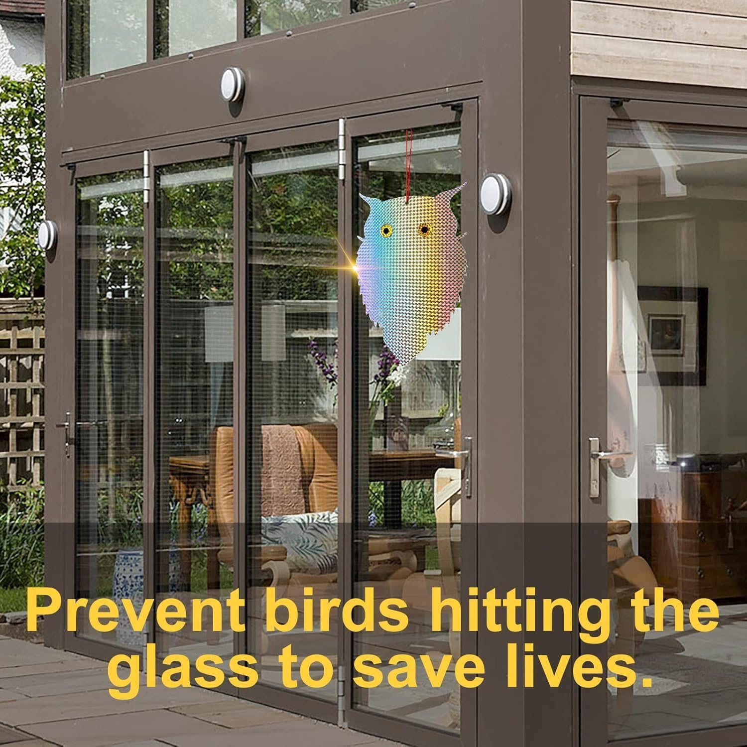 Fokmuaex 1Pcs Double-Sided Hanging Owl Bird Repellent Model - Efficiently Repels Eagles, Crows and Pigeons - Suitable for Bird Prevention in Gardens/Farms/Orchards