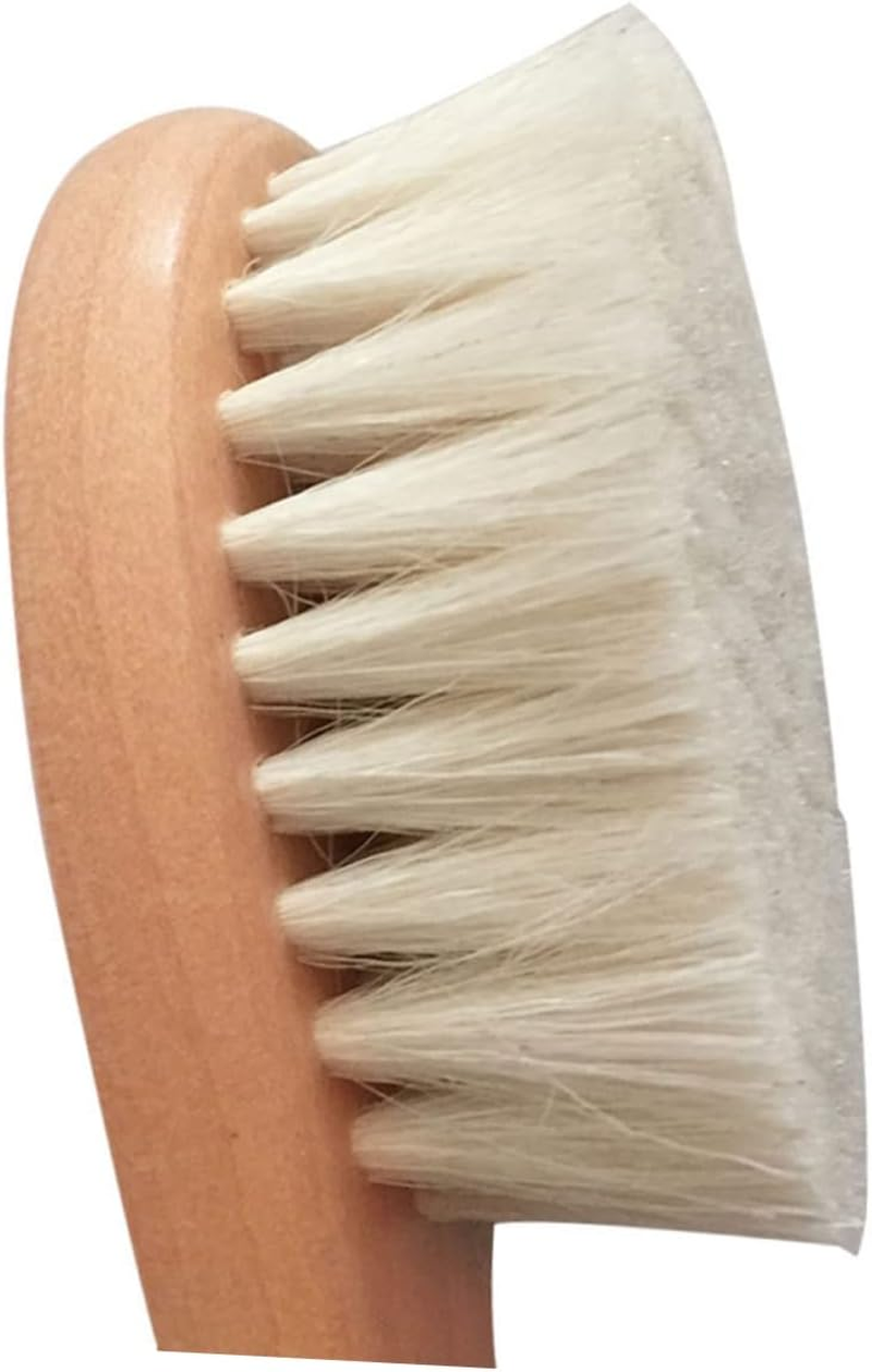 SHERCHPRY Wooden Handle Baby Comb and Brush Set 2Pcs Hair Care Kit for Infants Soft Wool Brush and Comb for Newborns for Bathing and Daily Grooming image number 5