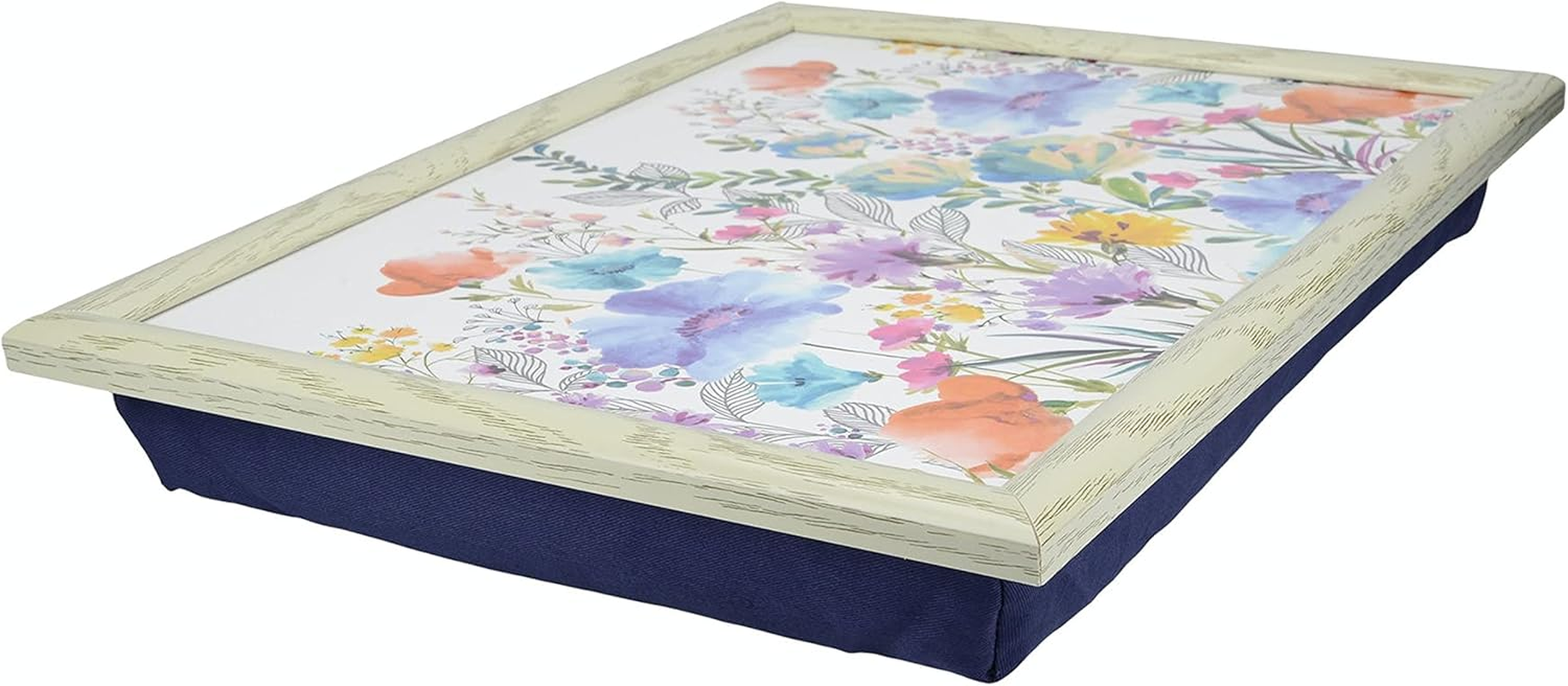 Creative Tops Lap Tray with Cushion with Meadow Floral Design, 44 X 34Cm, Multi-Colour