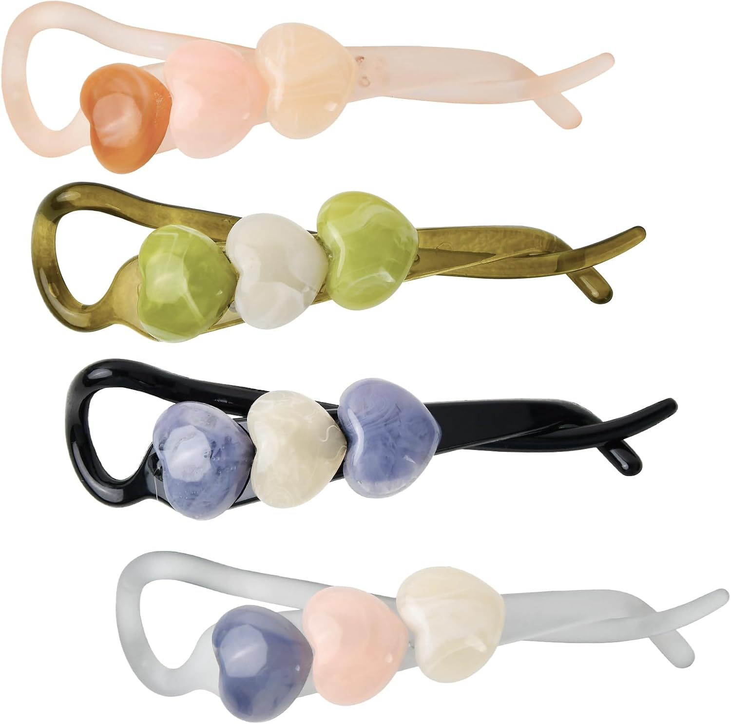 Set of 4 Hair Clips, Banana Clip, Twist Clip, Non-Slip and Hair Friendly for Updos, Half Updos and Low Ponytails image number 3