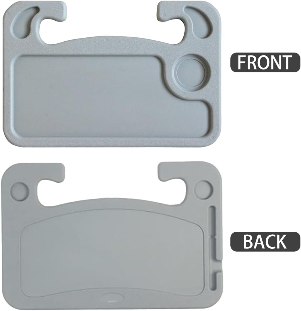 AIMALL Grey Car Steering Wheel Tray ABS Portable Desk Dining Table Laptop Holder 16.9In X 11.4In Multi-Function Vehicle Dinner Plate Writing Office Bracket image number 4