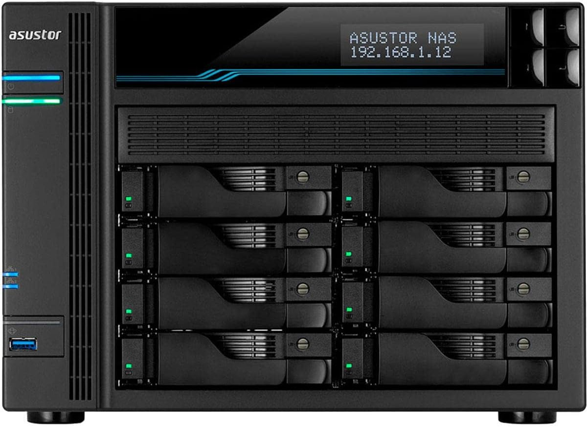Asustor AS6508T Lockerstor 8 NAS Intel Atom C3538 8GB DDR4 8 Bays Network Attached Storage image number 3