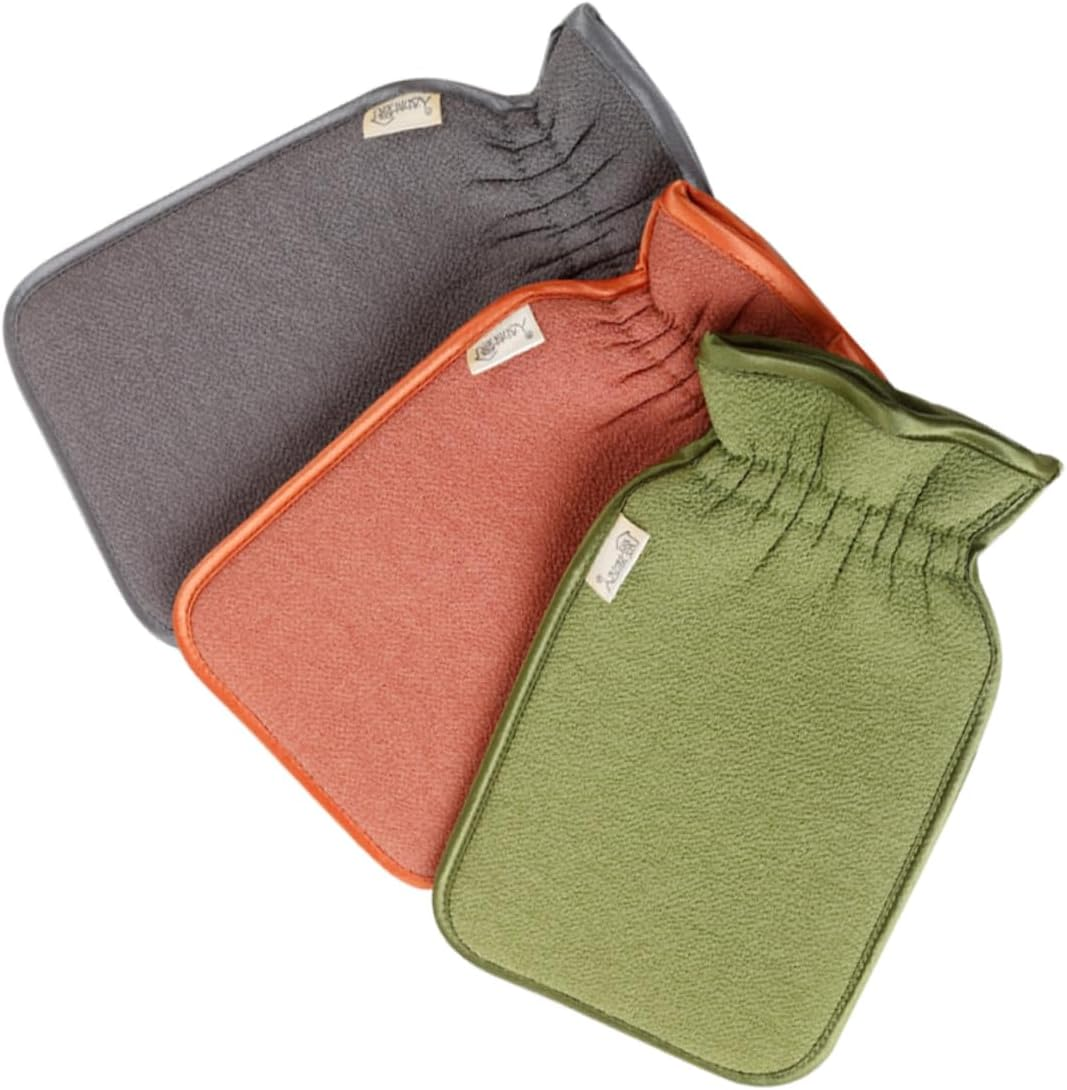 SHERCHPRY 3Pcs Thickened Scrub Sponge Gloves Double-Sided Exfoliating Bath Gloves for Deep Cleansing Body Exfoliator Mitts image number 5