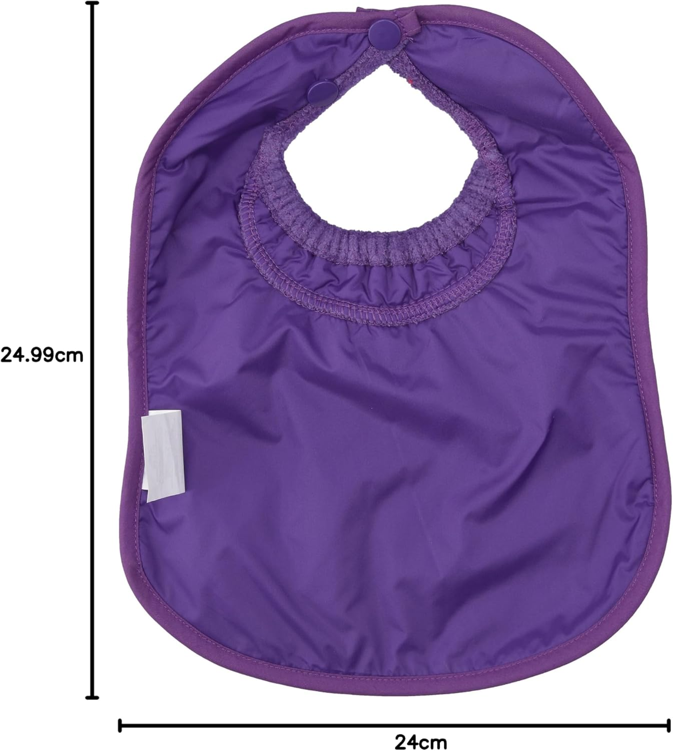 Silly Billyz Towel Plain Baby Bib, Large, Purple
