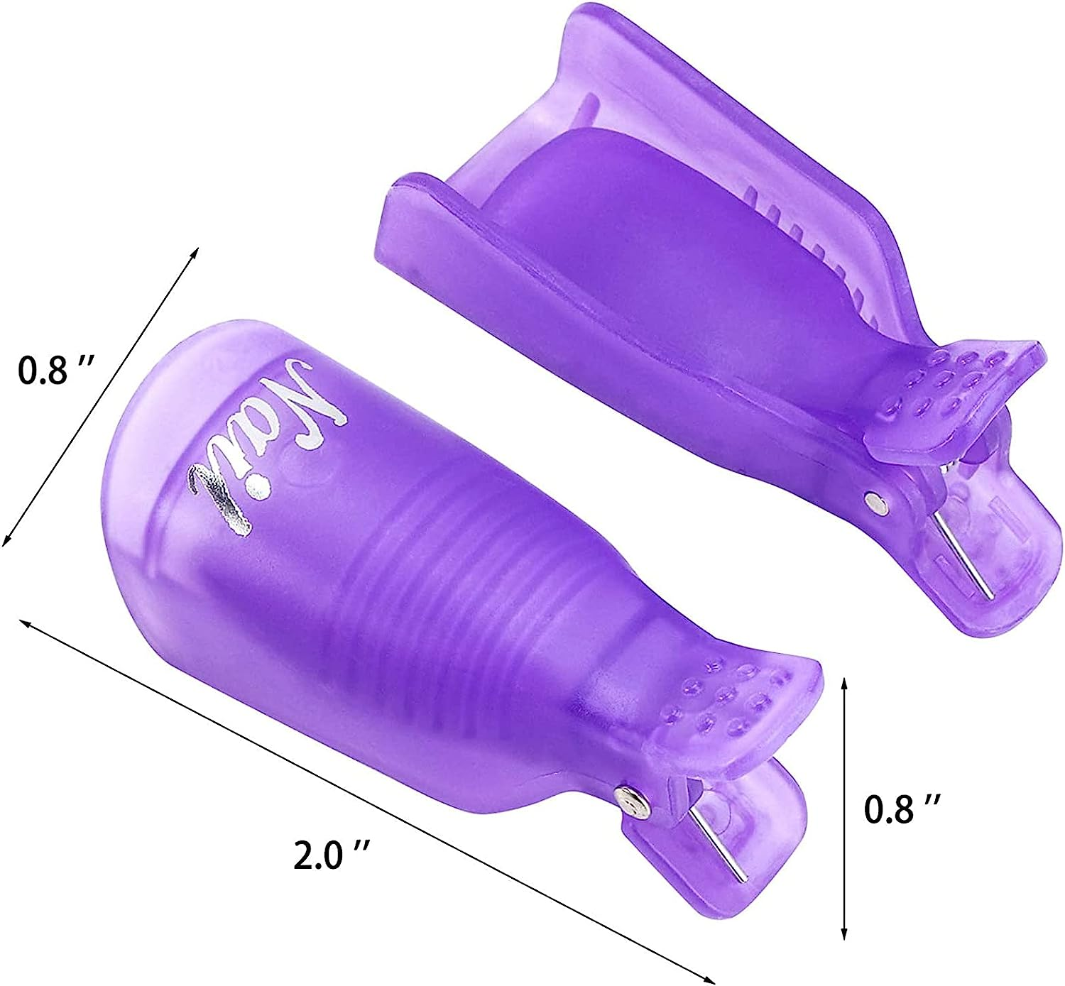 TAVVKE Nail Polish Remover Clips Set, Nails Art Gel Cap Soak off Clip UV Manicure Acrylic Nails Wrap Tool 10 Pcs (Purple) - Pink image number 6