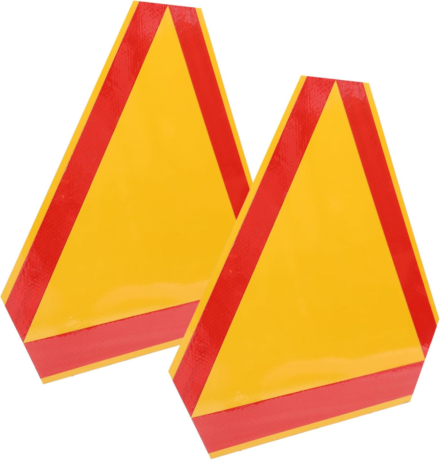 Amosfun 2Pcs Emergency Reflective Triangle Safety Signs Vehicle Warning Boards for Roadside Visibility and Accident Prevention