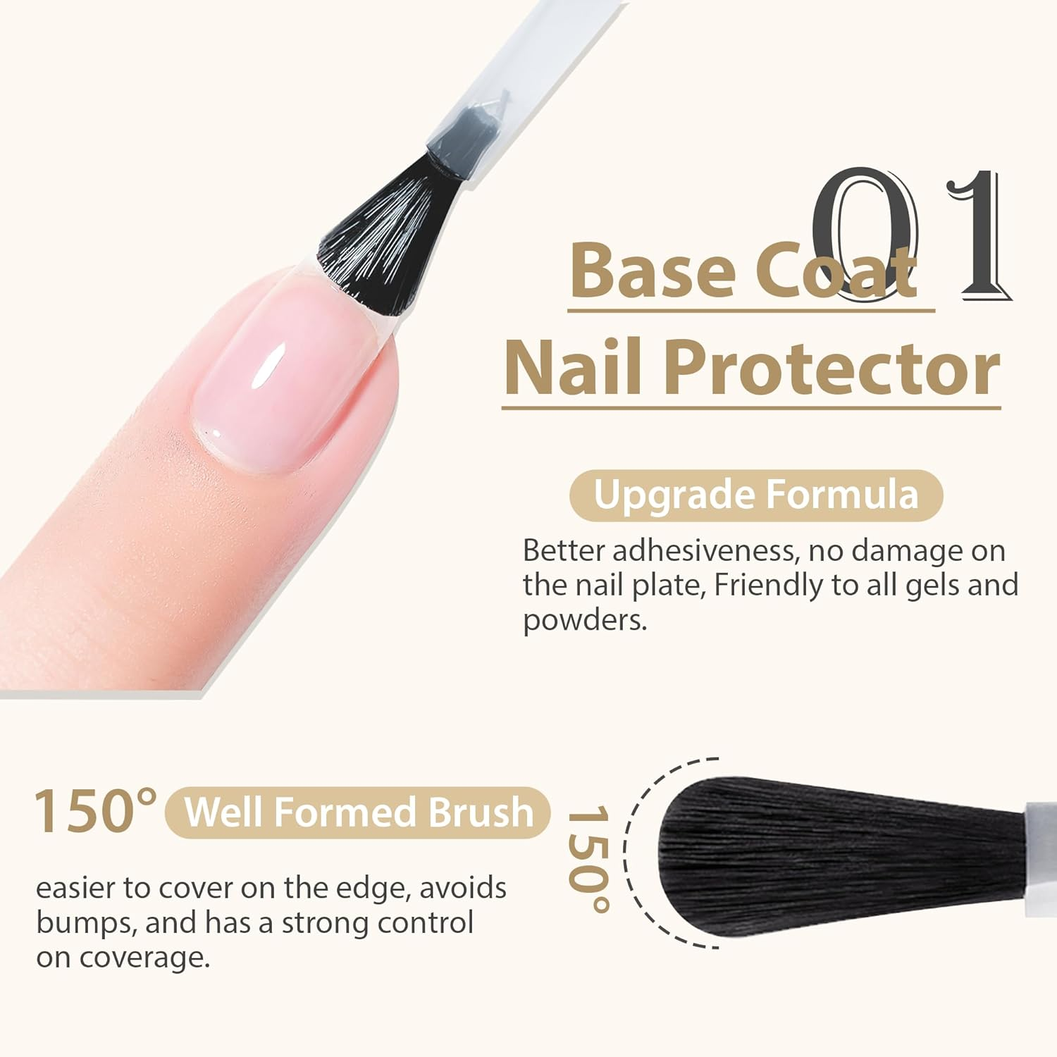 UNA GELLA Base Top Coat Set, 2PCS Gels Top Base Coat Gel Polish U V for Gel Nail Polish, Diamond Shiny, Protects Nails Healthy, Clear Base Coat & No Wipe Top Coat for DIY Nail Art Home image number 5