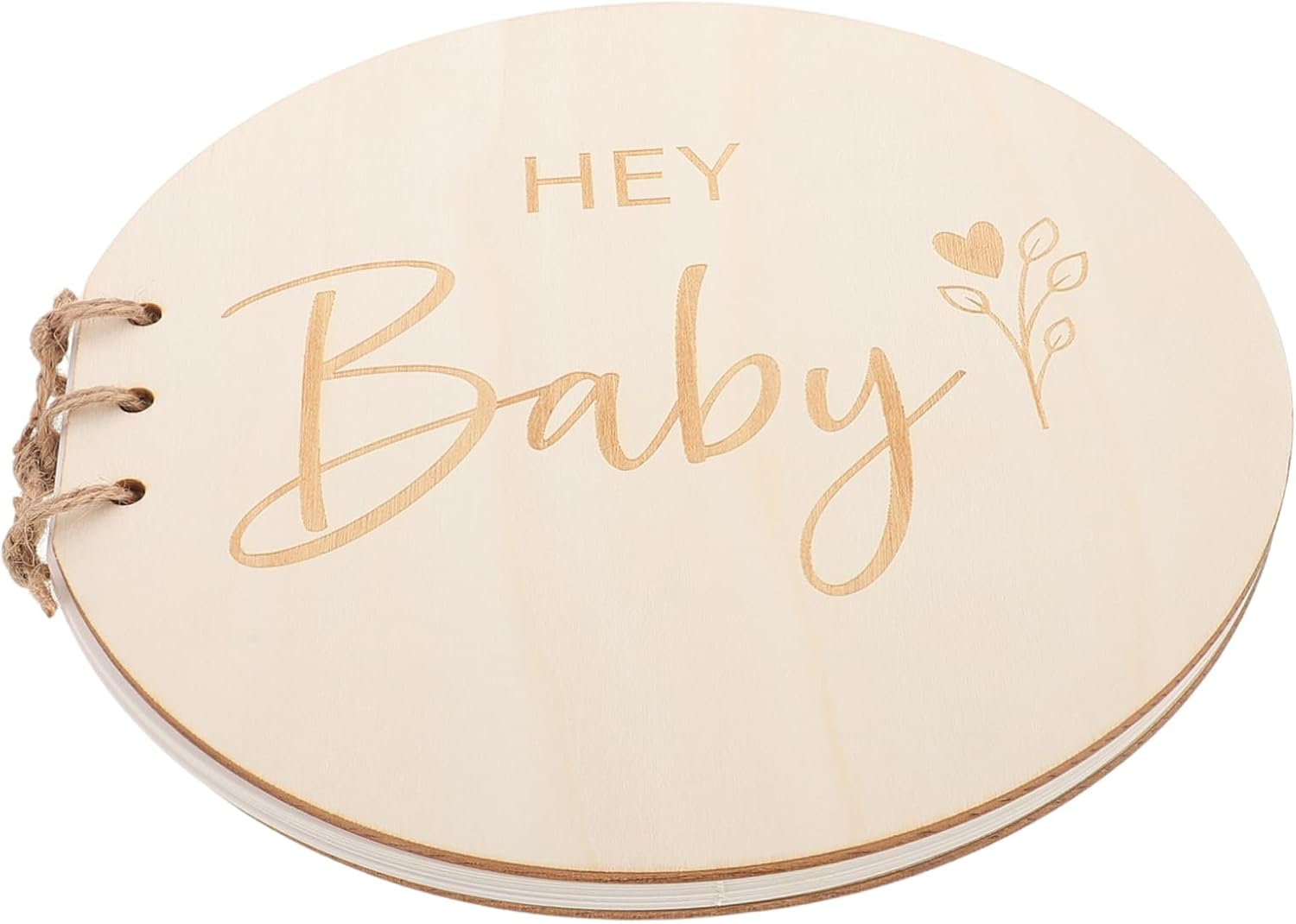 NOLITOY Wooden Shower Message Book Natural Wood Guest Registry Journal for Celebratory Gatherings Portable Keepsake Album for Showers Birthdays and Family Events image number 5