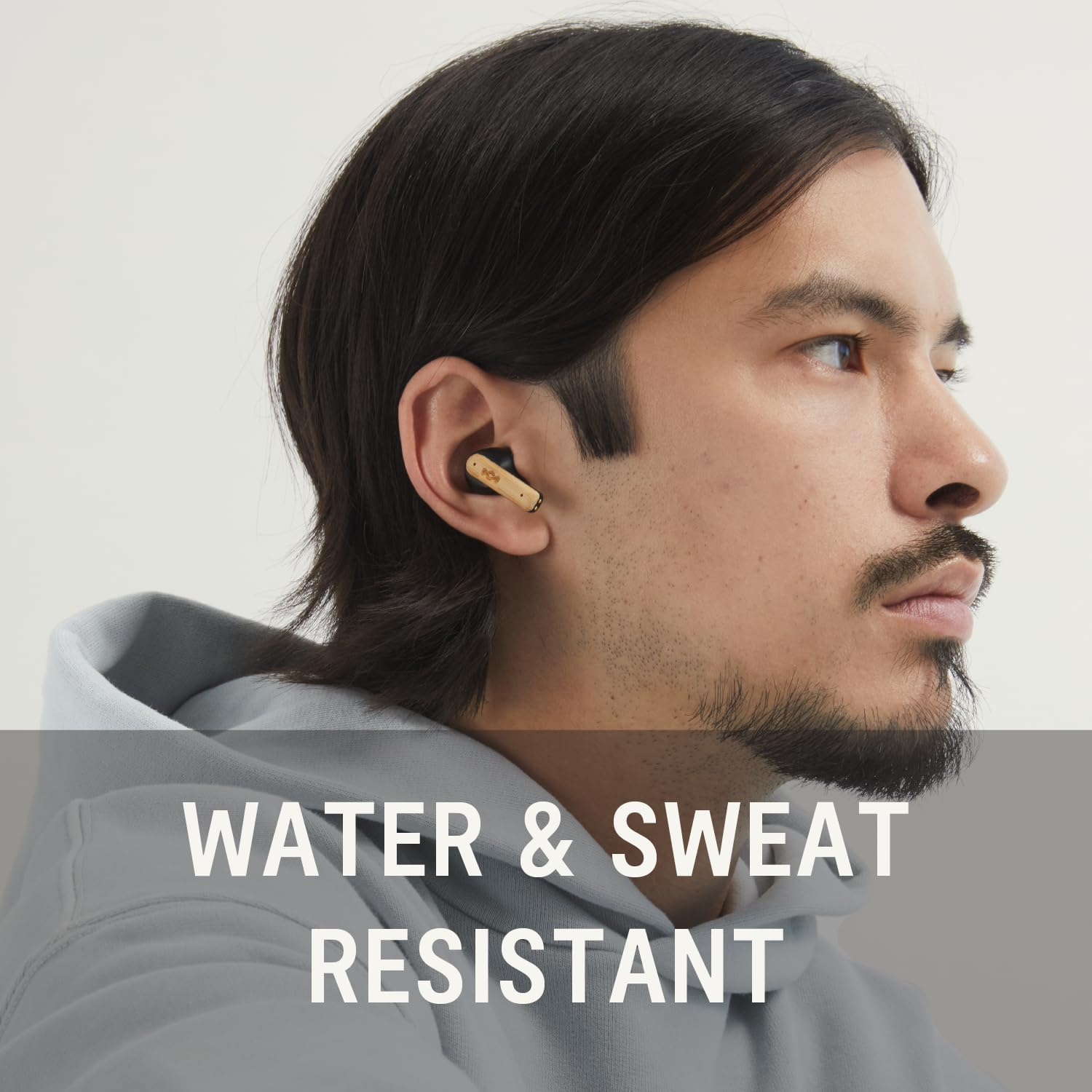 House of Marley Little Bird True Wireless Earbuds, Touch Controls, Built-In Mic, 24 Hours Playtime with Case, USB-C Quick Charge, Sustainable Materials, Movie and Gaming Mode image number 2