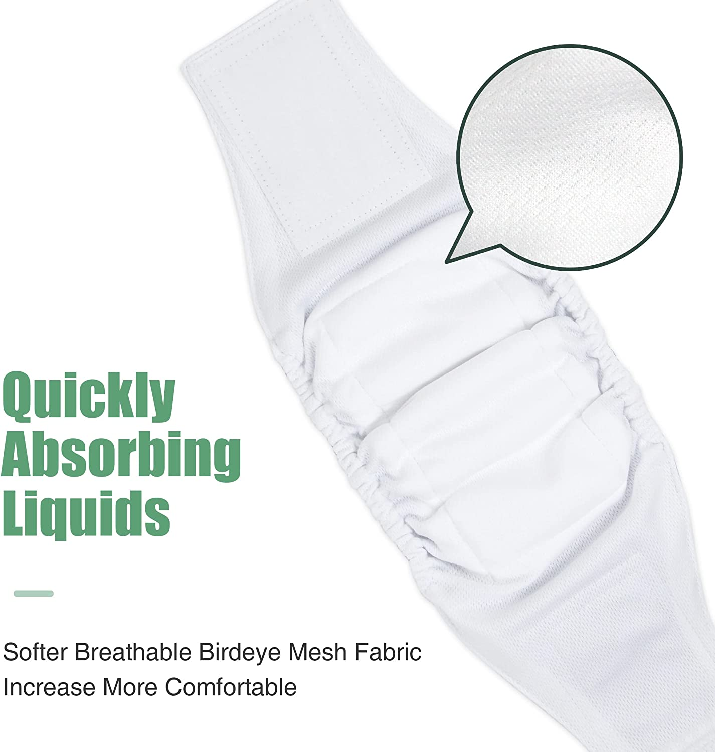 Wegreeco Washable Male Dog Belly Band Pattern- Pack of 3 - Washable Male Dog Belly Wrap, Dog Diapers Male (S, Magic) image number 4