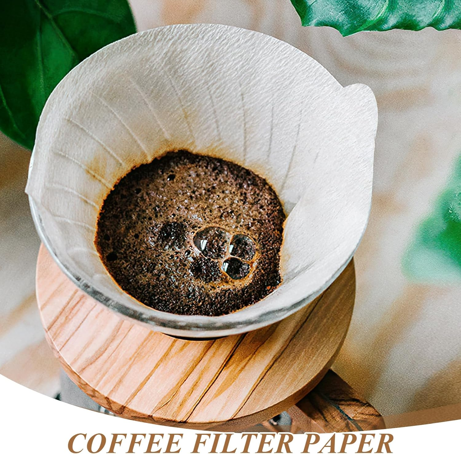 80 Pcs Coffee Filter Paper, Two-Color Original Wooden Drip Paper for Perfect Pour over & Drip Coffee, Fits Most Coffee Machines & Cones, Premium Quality for Aroma & Smooth Taste image number 2