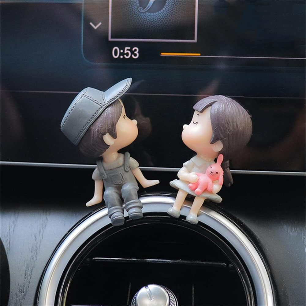 Car Decoration Cute Cartoon Couples,Action Figure Figurines Balloon Ornament,Lovely Couple Car Interior Accessories,Auto Interior Dashboard Accessories for Girls Boys Gifts (A with Balloon) image number 5