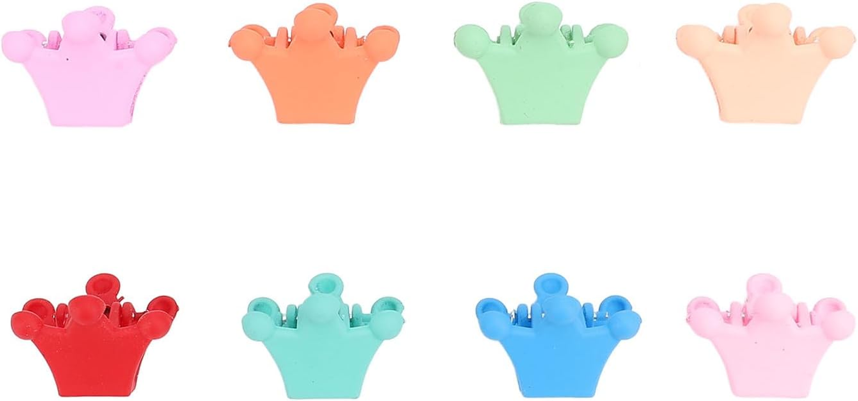 100Pcs Crown Shaped Small Hair Claw Clips, Colorful Kawaii Resin Mini Hairpins, Non-Slip Cute Hair Clamps for Fine Hair for Fine Hair, Toddlers, Women, Little Girls, Baby image number 4