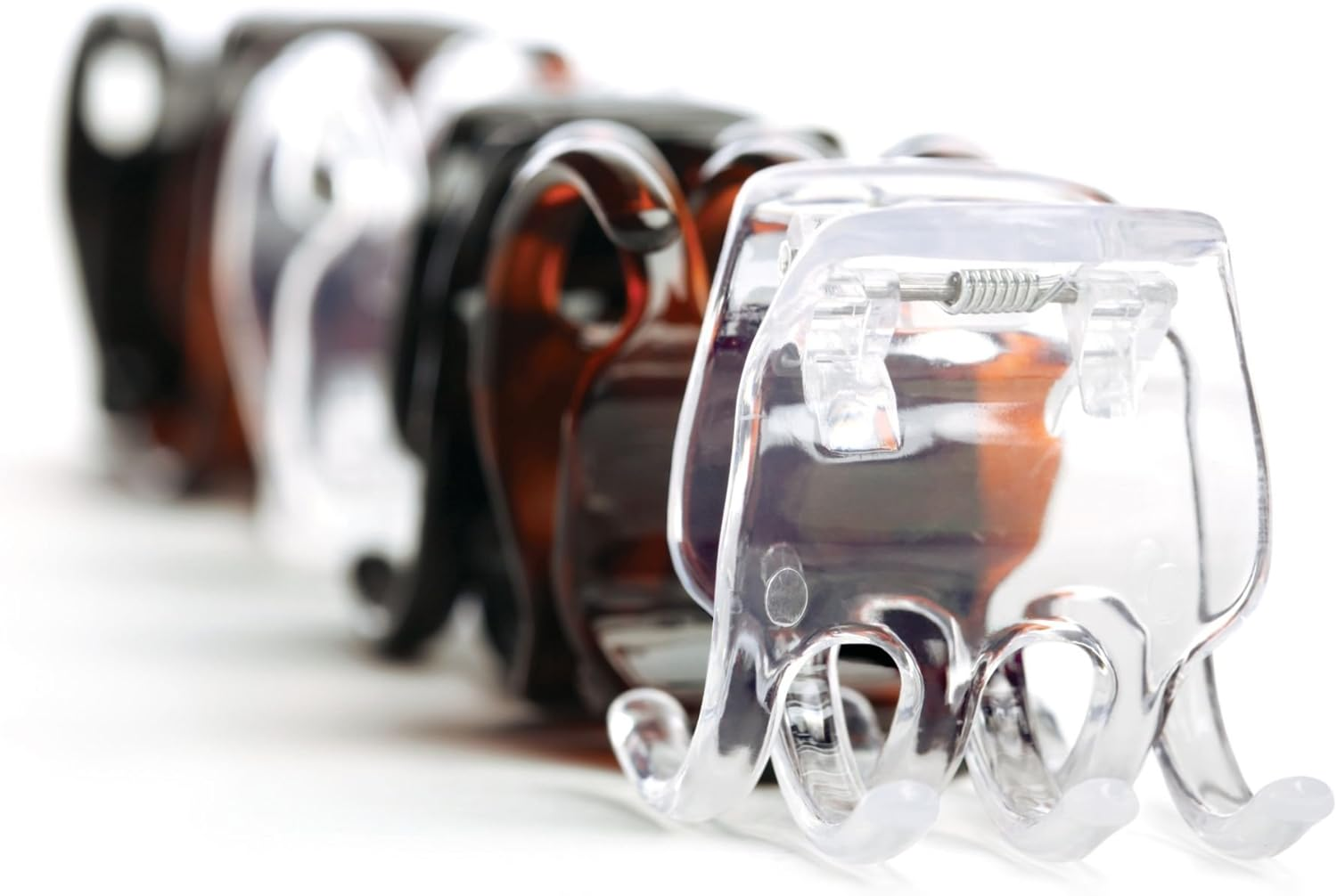 Goody Classic Claw Hair Clips - 6-Count, Clear, Brown and Black - 1/2 Claw Will Gently Keep Hair Secured in Place with a Long Lasting Hold, Color May Vary (Pack of 2) image number 2