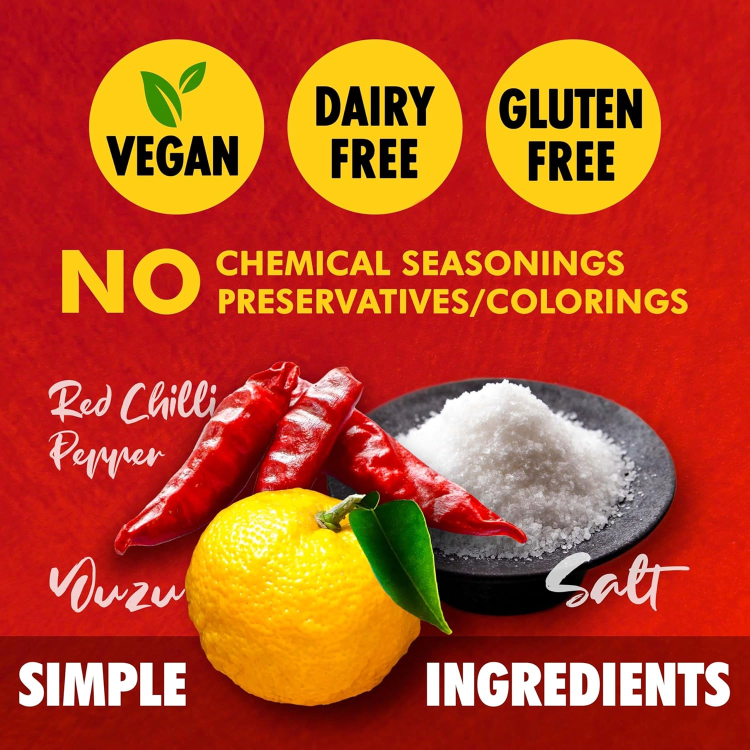 YAMASAN KYOTO UJI Yuzu Kosho Red Pepper Spicy Paste, Japanese Extremely Hot & Umami Seasoning, Vegan, Gluten-Free, No Additives, Made in Japan 100G(3.52Oz) image number 5