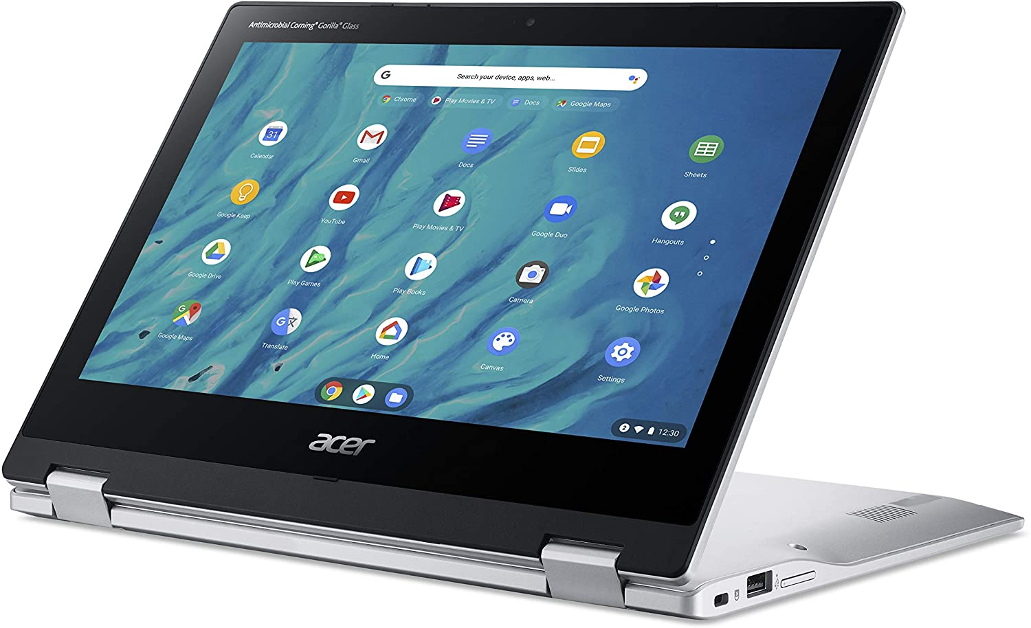 Acer Convertible Chromebook Spin 311, 11.6" HD IPS Touch, Mediatek MT8183 Processor, 4GB RAM, 32GB Emmc, Chrome OS, Silver, CP311-3H-K4S1 image number 3