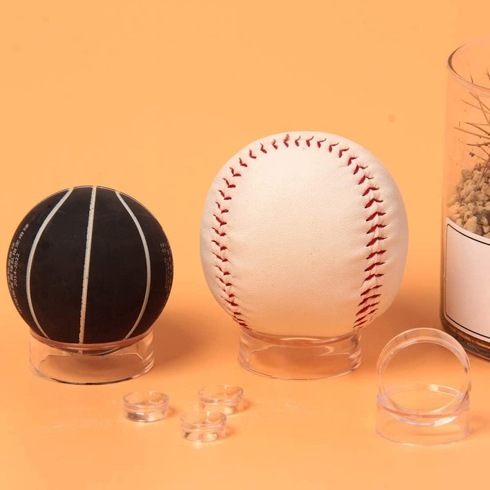 Acrylic Ball Stand Holder, Clear Baseball Display Stand Sport Small Ball Display Rack Golf Ball Stand Memorabilia Display for Baseball Tennis Golf Ball image number 1