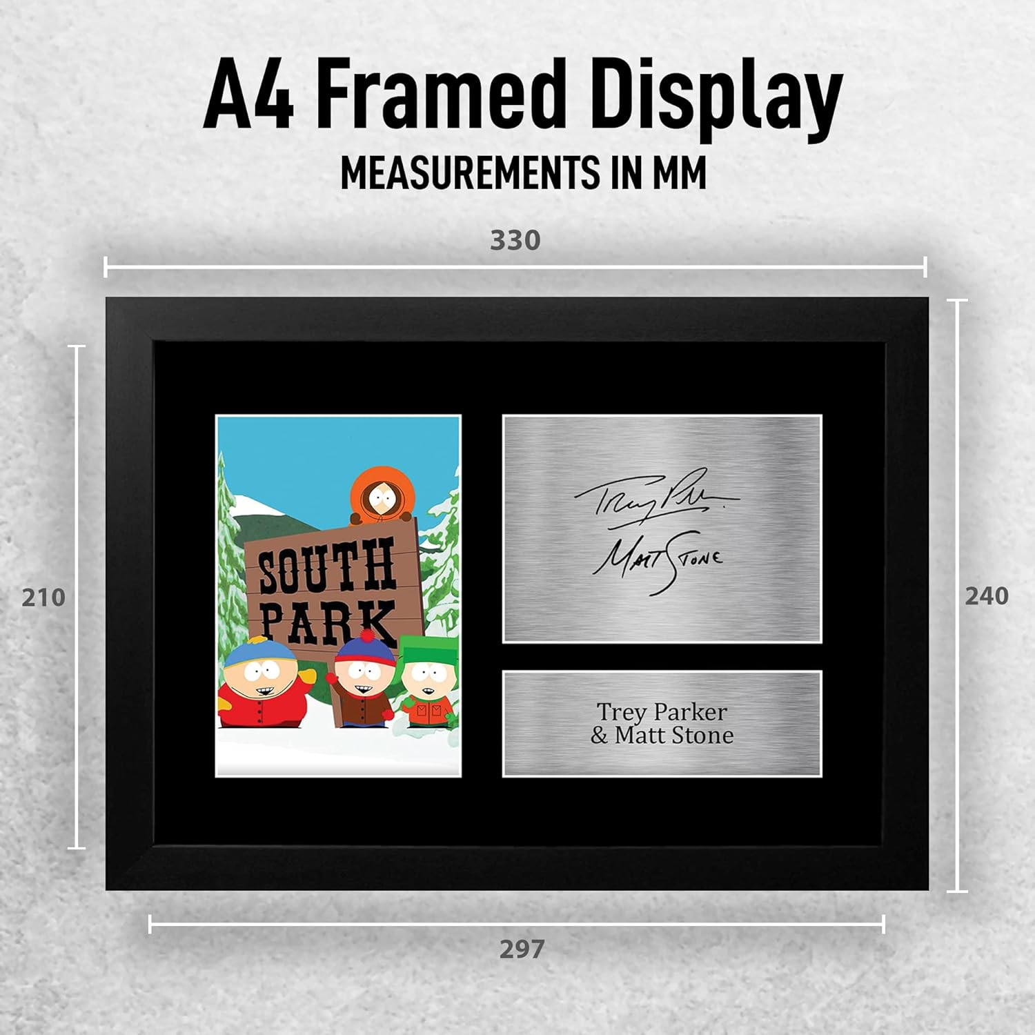 HWC Trading FR A4 Trey Parker & Matt Stone South Park Gifts Printed Signed Autograph Picture for TV Show Fans - A4 Framed image number 4