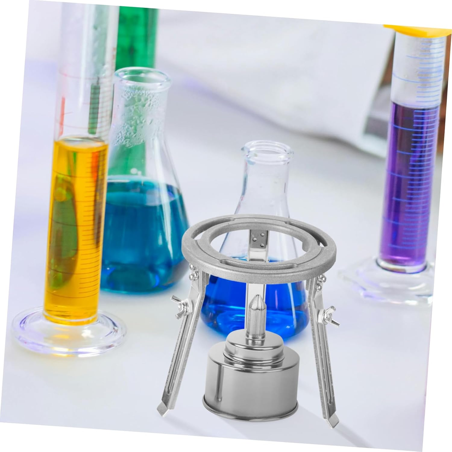 Adjustable Lab Tripod Holder Chemistry Heating Support Detachable Aluminum Stand Liftable Experimental Stand for School Industry image number 3