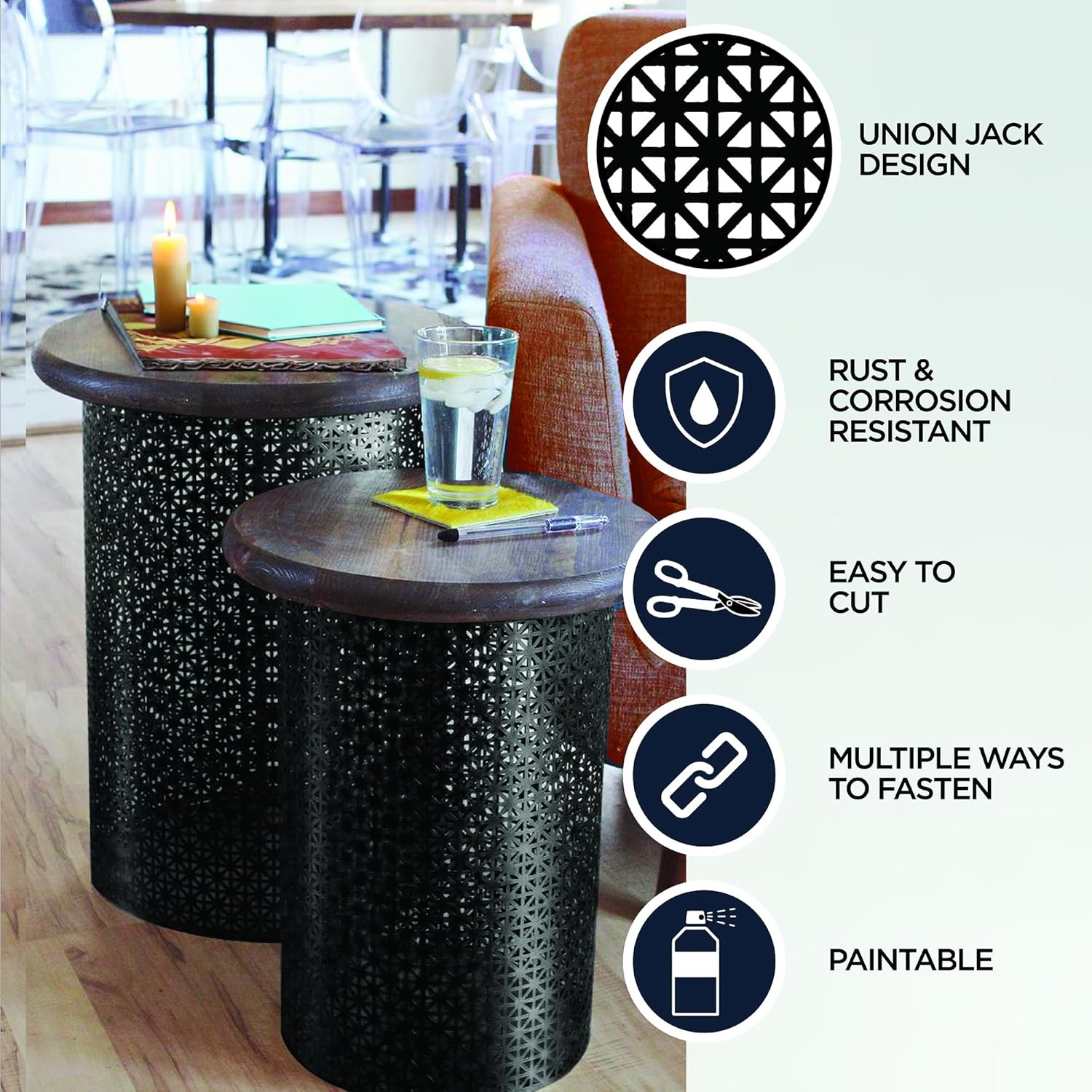 M-D Building Products 56006 .020-Inch Thick 1-Feet by 2-Feet Union Jack Aluminum Sheet, Black