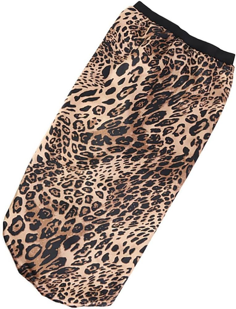 COSYOO Hair Braid Bonnet Satin Wide Classic Decorative Extra Long Printed Silk Soft Elastic Hair Bonnet for Women Printed Patterned Cover Lightweight image number 3