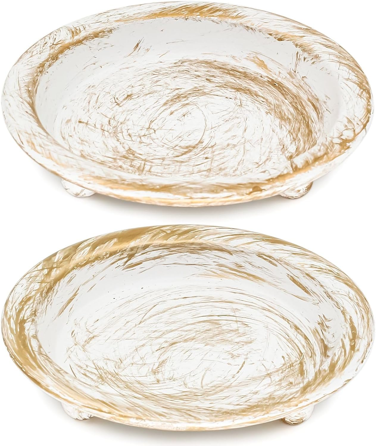 Matte Black Iron Candle Plate, Set of 2, Metal Saucer Style Candle Holder for Pillar/Scented/Flameless/Ball Candles, Decorative Candle Stand for Table Centerpiece