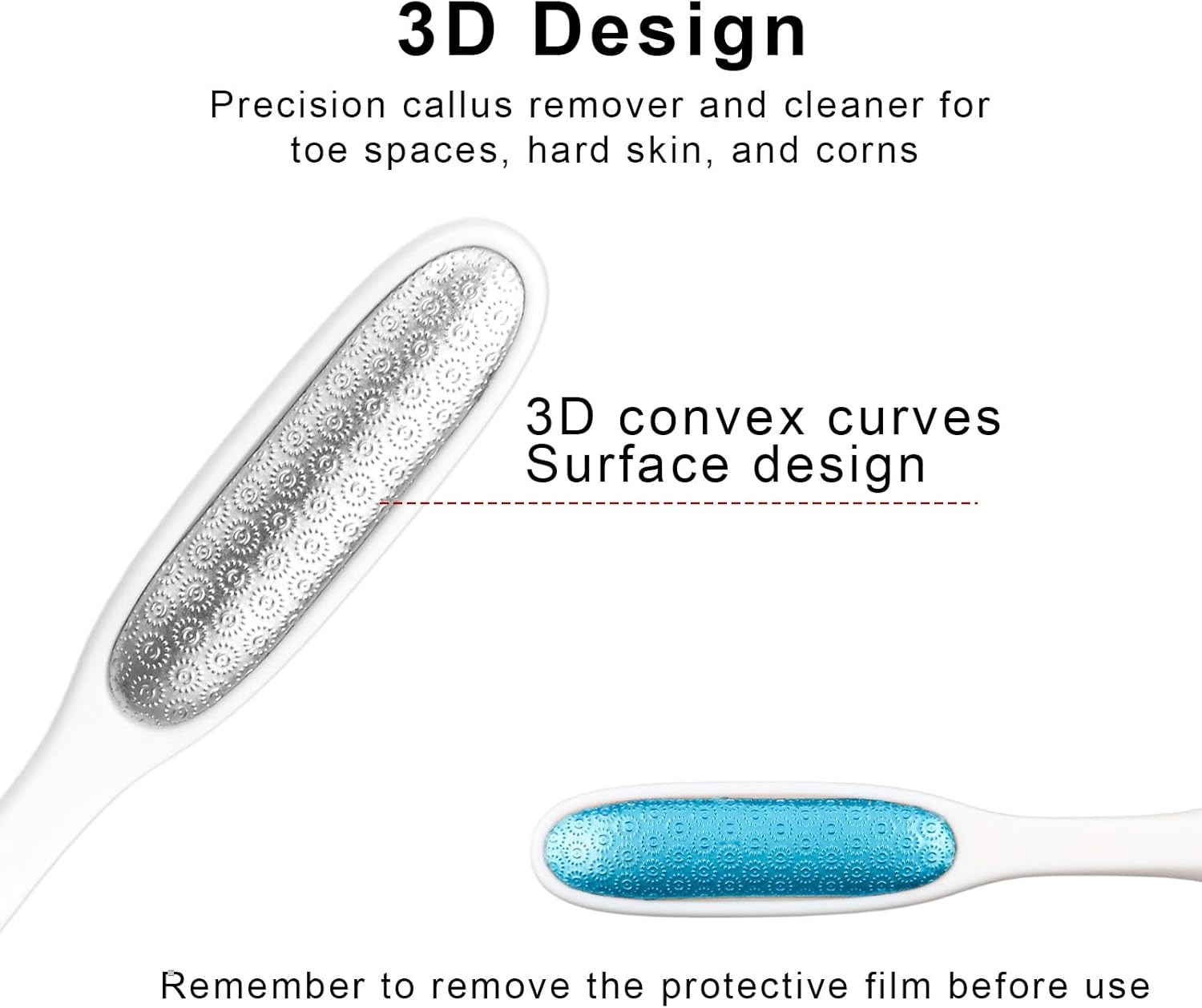 2Pcs Mini Foot Exfoliators, Alloy Toe Callus Remover Tool for Precise Pedicure Toe Gaps and Sensitive Areas Reusable Foot Care Tools image number 6