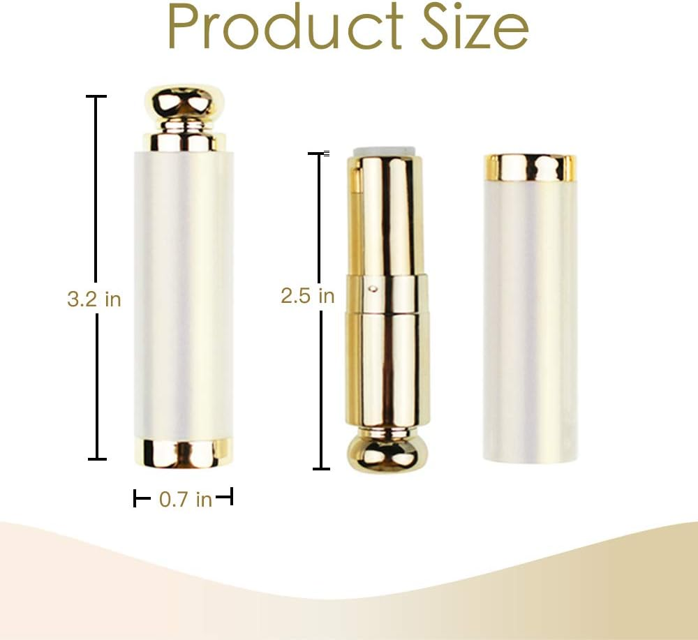 MIYKA 6 Pcs Lipstick Tubes Pearl White Color Lip Balm Containers for Makeup Artwork DIY Cosmetic Daily Life, round Shape (3.5 G) image number 5